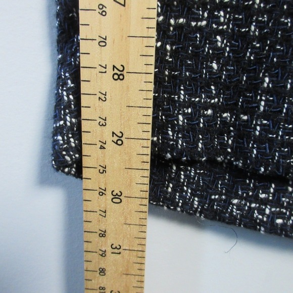 Maje Tweed Wide Leg Dress Pants Trousers Women 38 L Blue Cotton Boho Office 510 - Picture 10 of 11